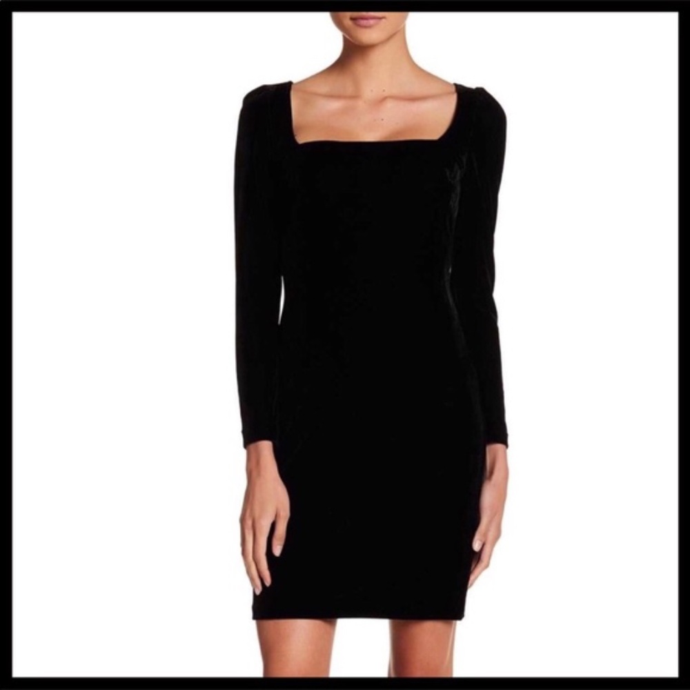 *NWT* Velvet Portrait Neckline Dress